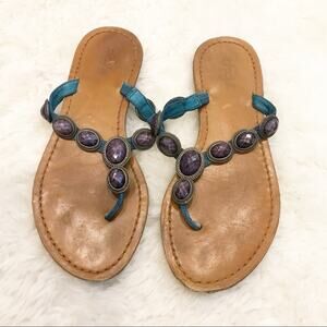 Nicole jeweled sandal size 7 leather upper